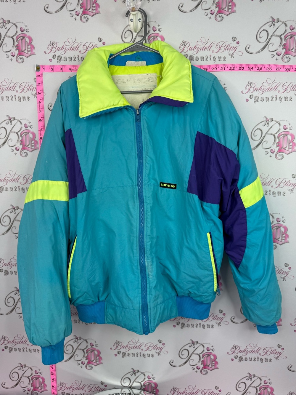 Sunice Teal, Purple & Neon Yellow Ski Jacket